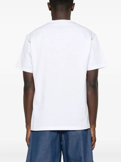 T-Shirt Bianca Logo Azzurro GG Gucci