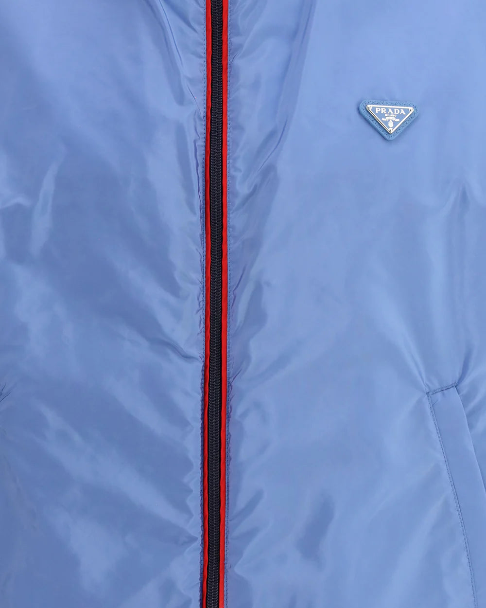 Giubbino Azzurro Nylon Prada