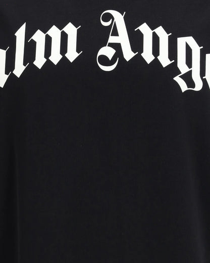T-Shirt Nera Logo Fronte Palm Angels