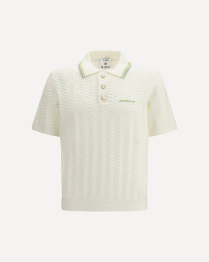 Polo Bianca Bouclé Tennis Casablanca
