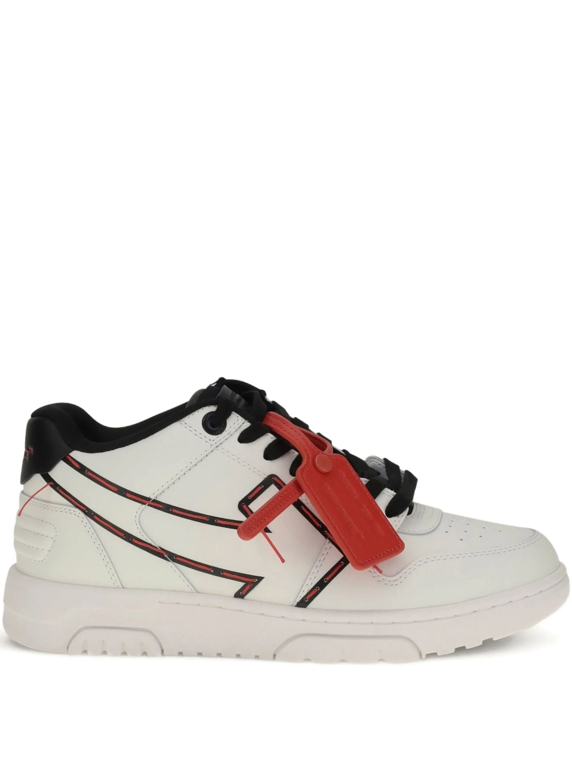 Sneakers Bianche Dettagli Rossi Stiched Arrow Off-White