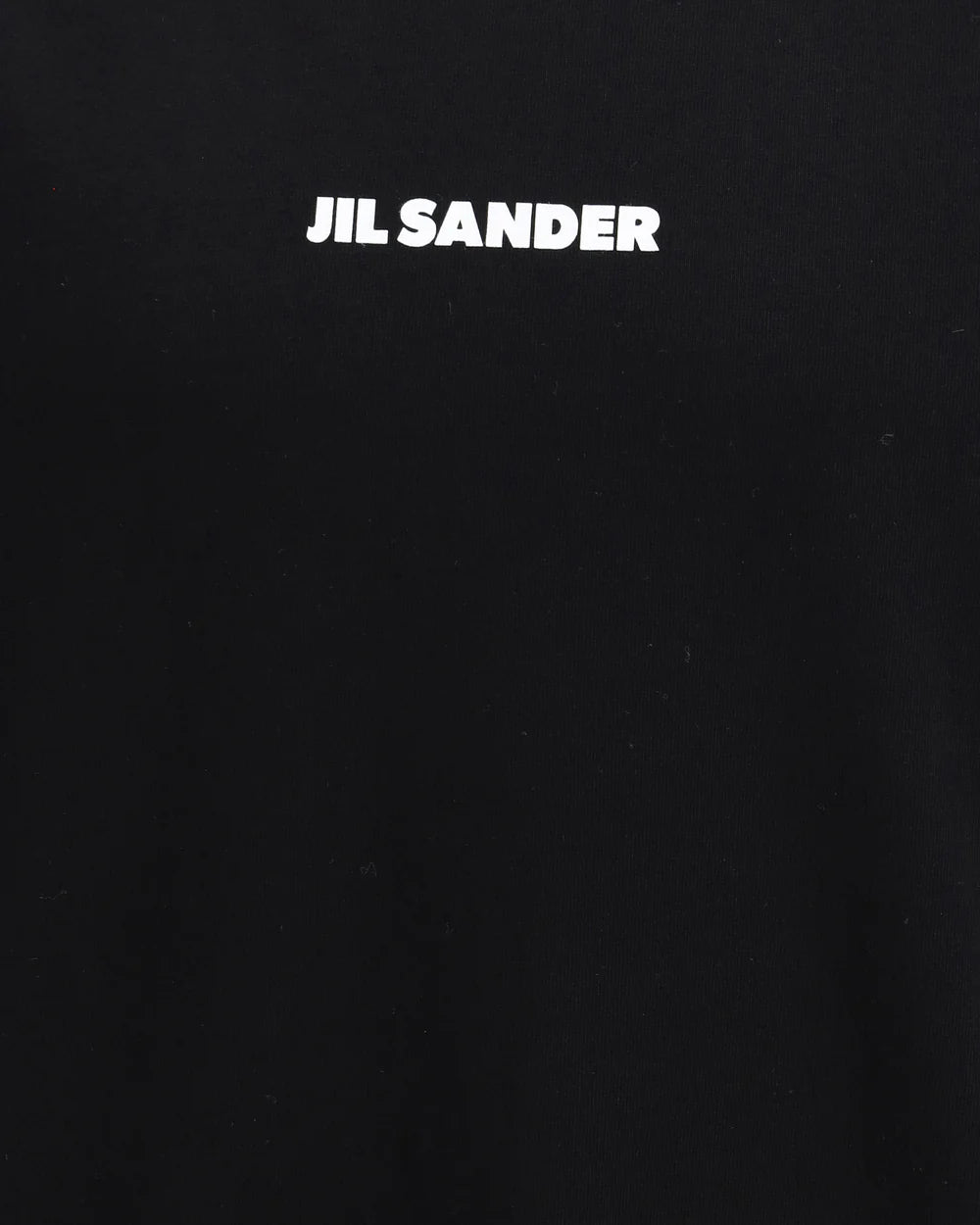 T-Shirt Nera Scritta Petto Jil Sander