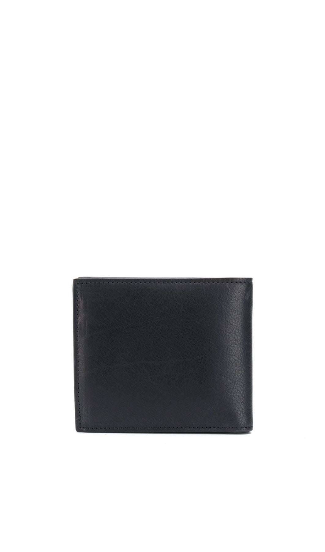 PORTAFOGLI NERO IN PELLE CON SCRITTA ICON LOGO DSQUARED