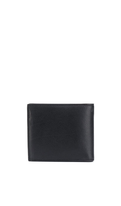 PORTAFOGLI NERO IN PELLE CON SCRITTA ICON LOGO DSQUARED