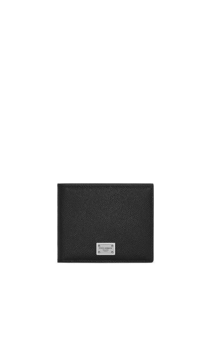 PORTAFOGLIO NERO CON PLACCHETTA IN METALLO DOLCE E GABBANA