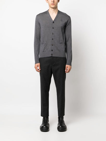 CARDIGAN GRIGIO CON LOGO DSQUARED